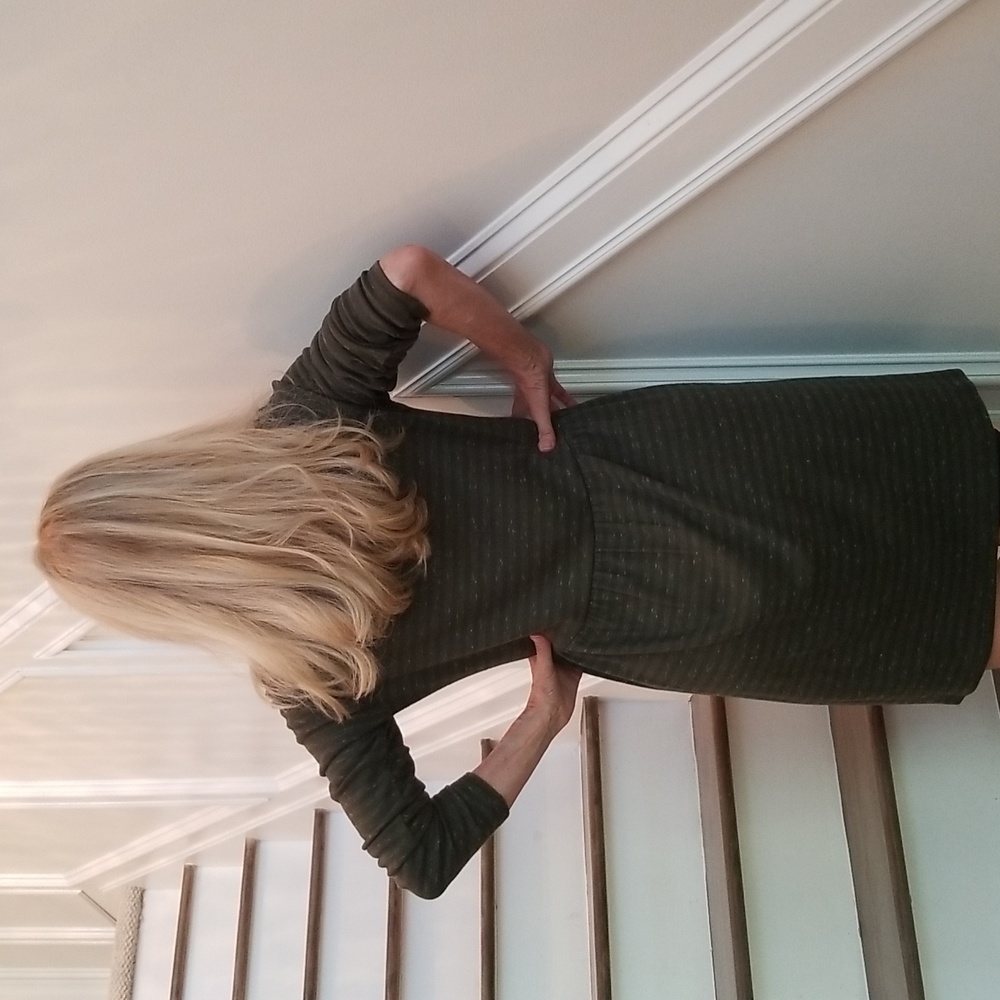 J. Jill (Pure Jill) Green/Gray Dress and Infinity Scarf, XS, $45 - Picture 6 of 10